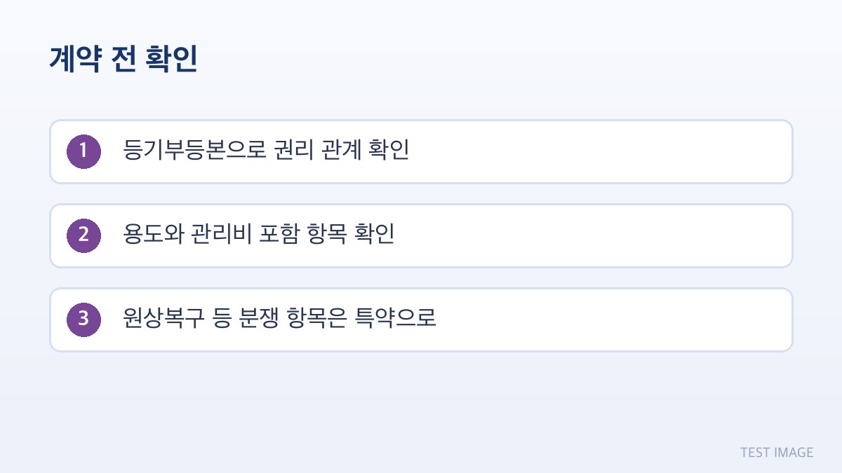 임대차 계약 체크리스트